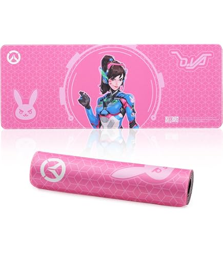 JINX Overwatch D.Va Charm 3D Bunny Key Chain, Pink, 1.75
